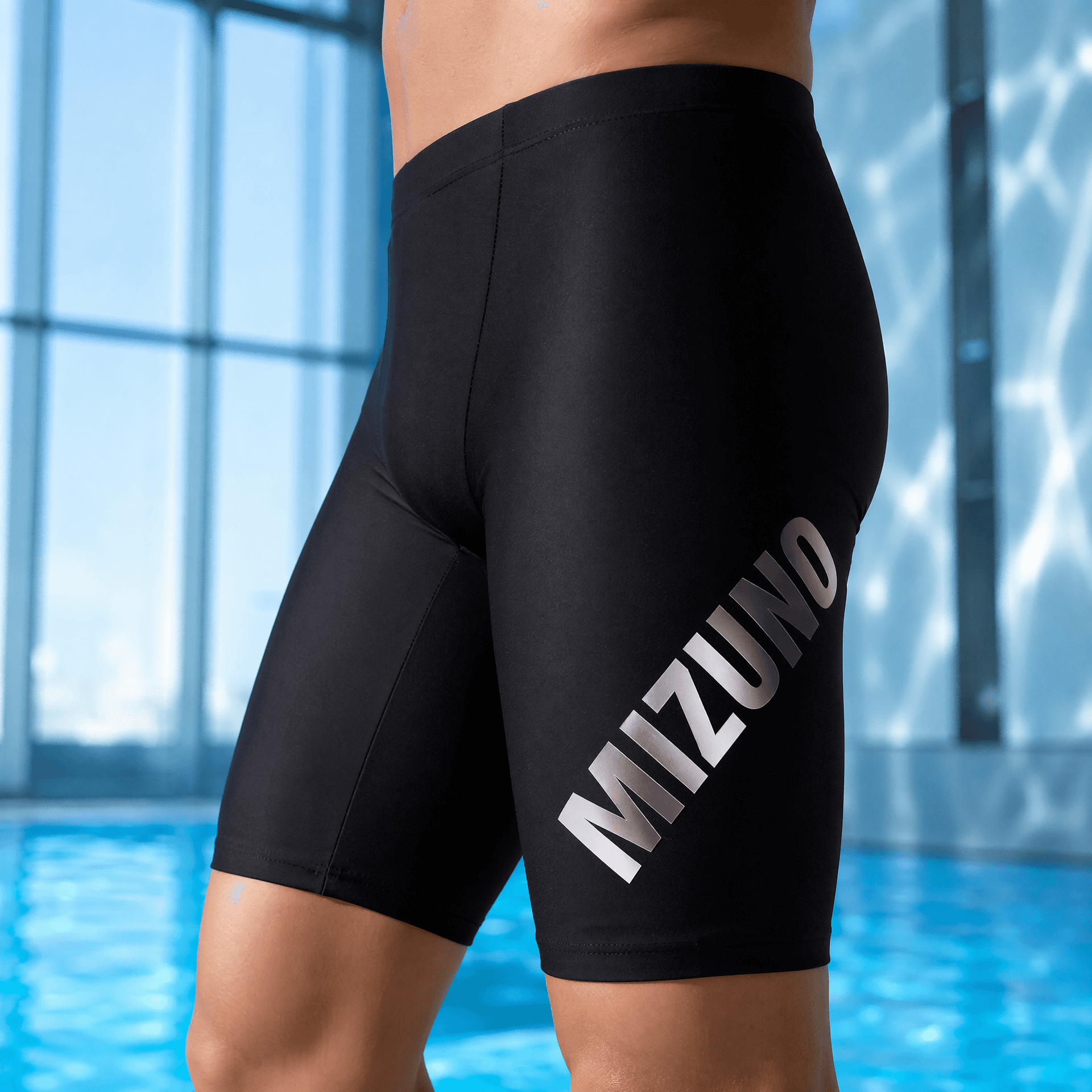 Mizuno Черный Серебряный Мужские Плавательные Шорты - изображение 4
