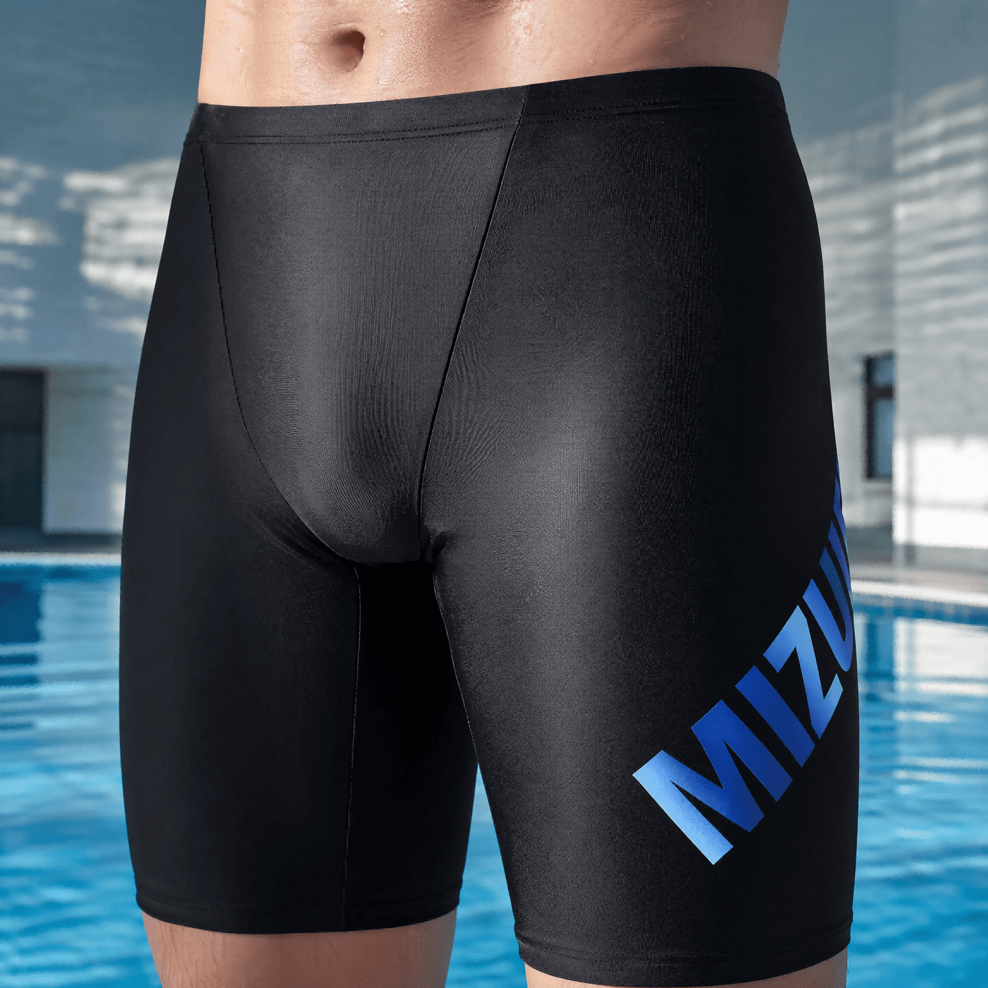 Mizuno Черный Синий Мужские Плавательные Шорты - изображение 4