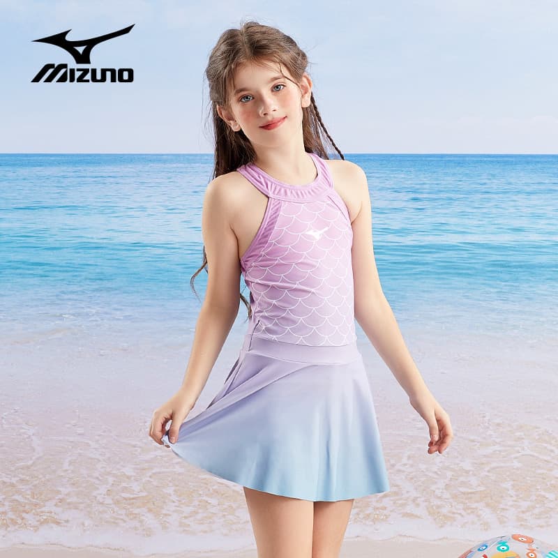 Mizuno Градиентный фиолетовый Русалка Стиль Kids Купальники - изображение 2