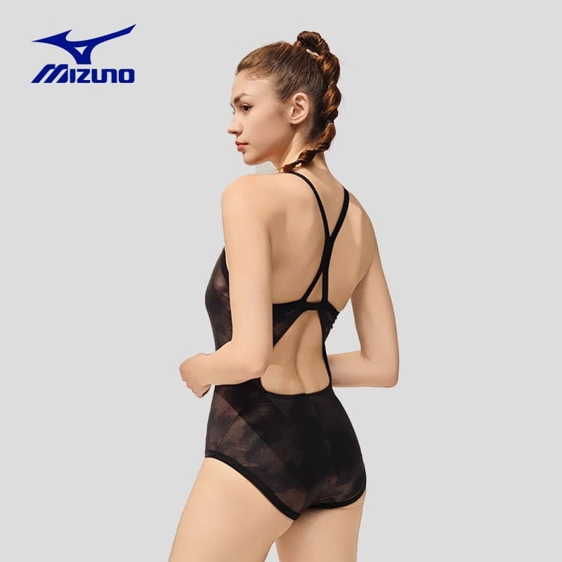 Mizuno Черный Золотой Женские Купальники One Piece - изображение 2
