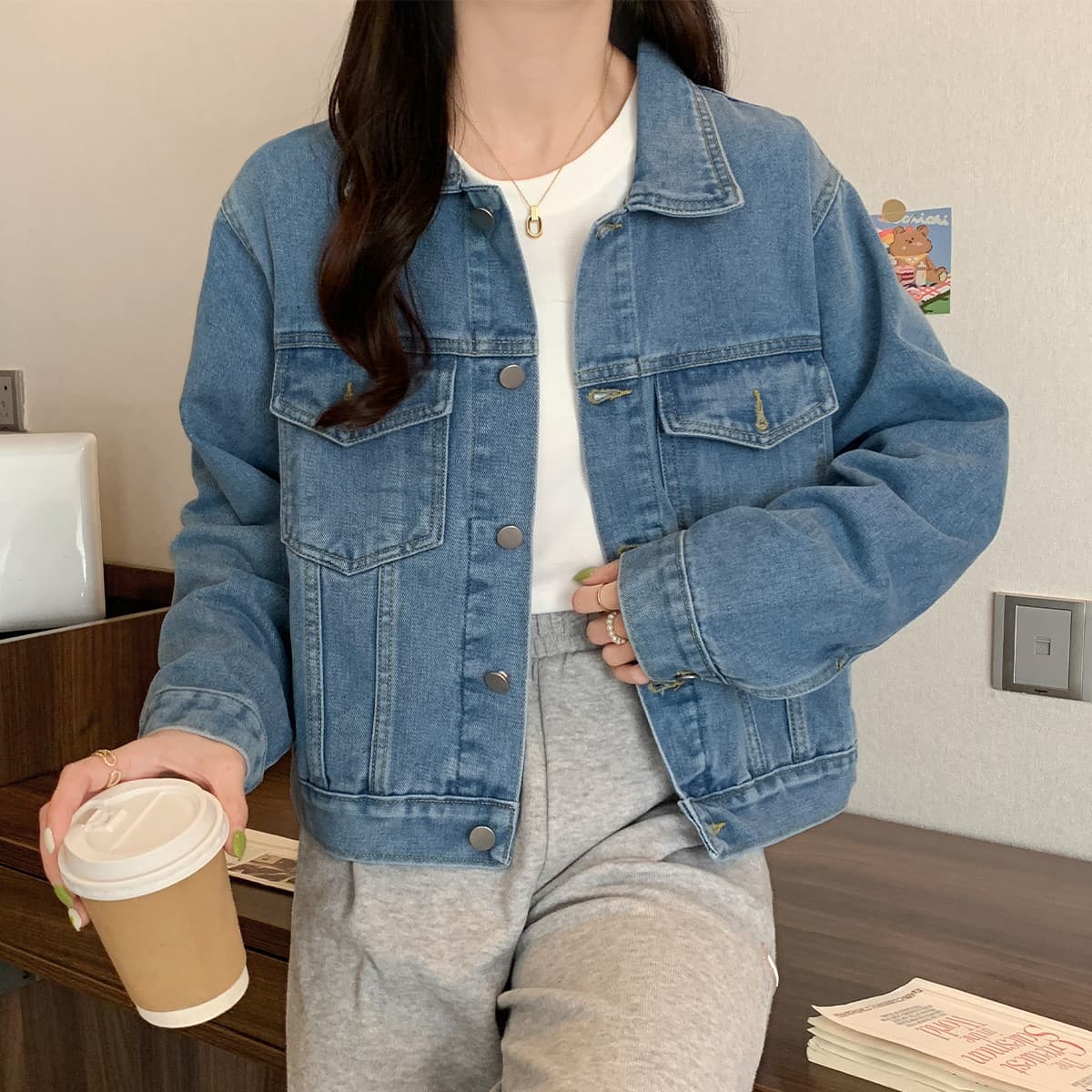 JEANSWEST Джинсовая куртка женская светло-синяя - изображение 5