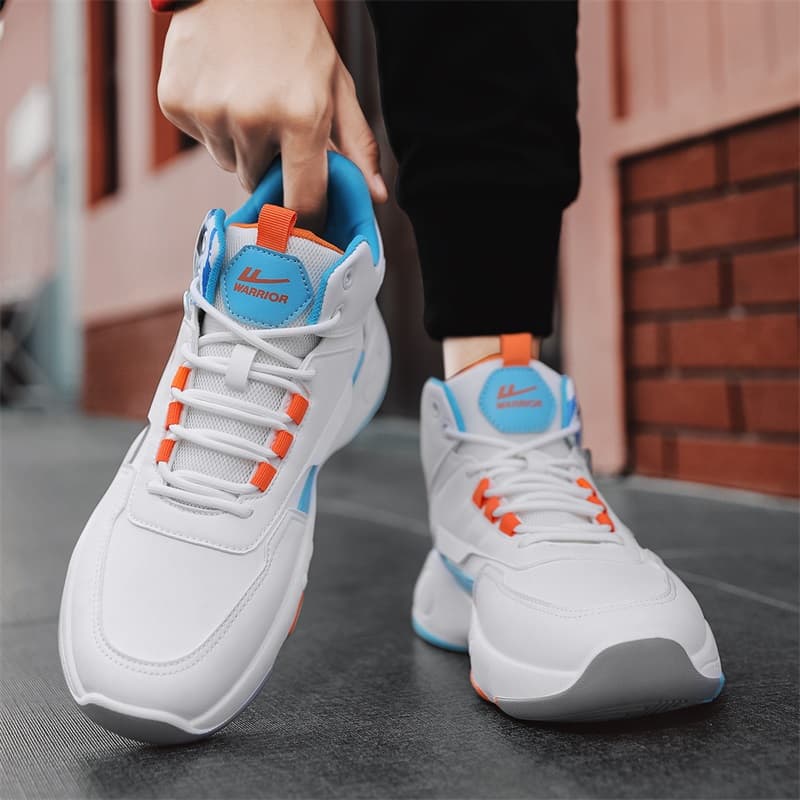 Кроссовки для баскетбола Warrior High-Top Basketball Sneakers White Blue Orange - изображение 7
