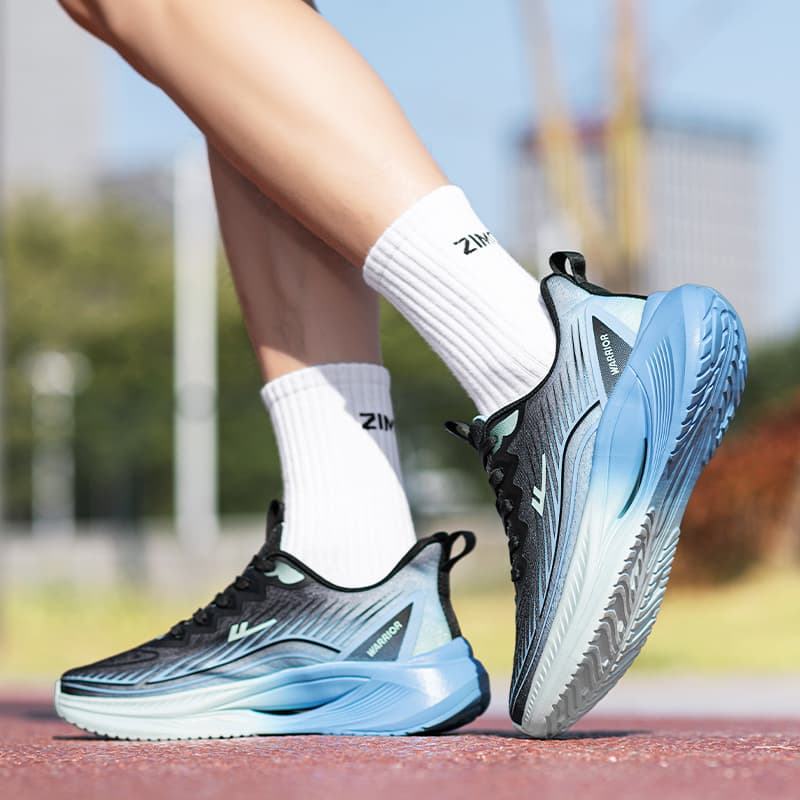 Кроссовки для бега WARRIOR Low Топ Бег на длинные дистанции Обувь Мужской Чёрно-синий - изображение 5