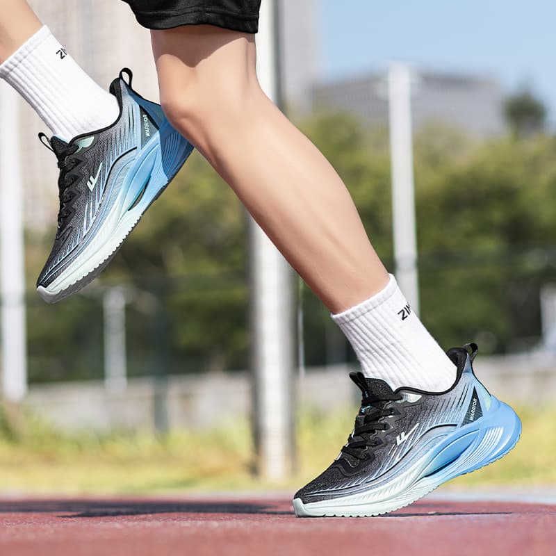 Кроссовки для бега WARRIOR Low Топ Бег на длинные дистанции Обувь Мужской Чёрно-синий - изображение 8