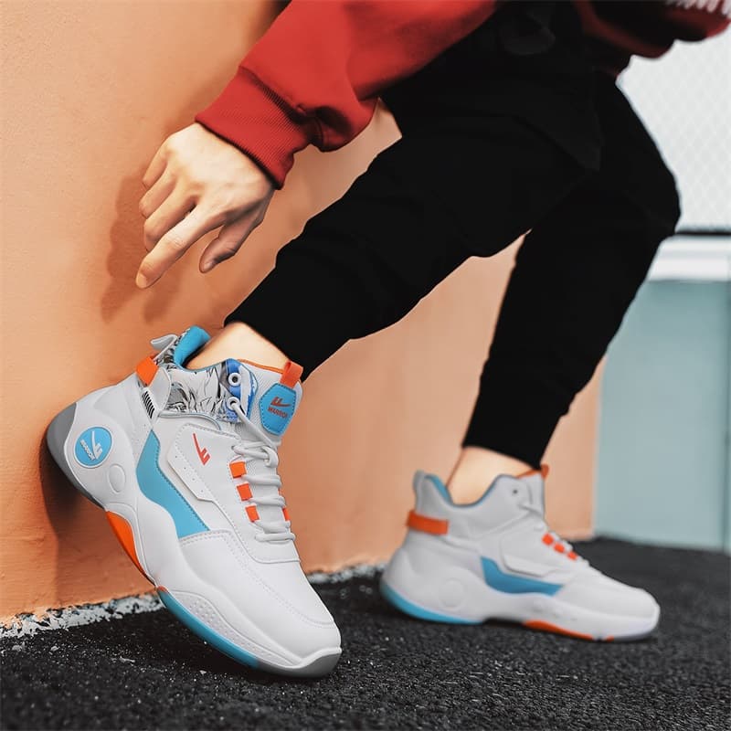 Кроссовки для баскетбола Warrior High-Top Basketball Sneakers White Blue Orange - изображение 10