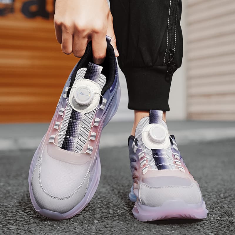 Кроссовки для бега Warrior Low Топ Беговые кроссовки Мужской Серый синий оранжевый - изображение 7