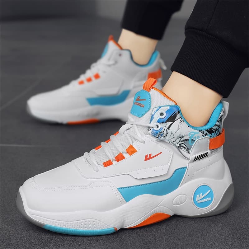 Кроссовки для баскетбола Warrior High-Top Basketball Sneakers White Blue Orange - изображение 11