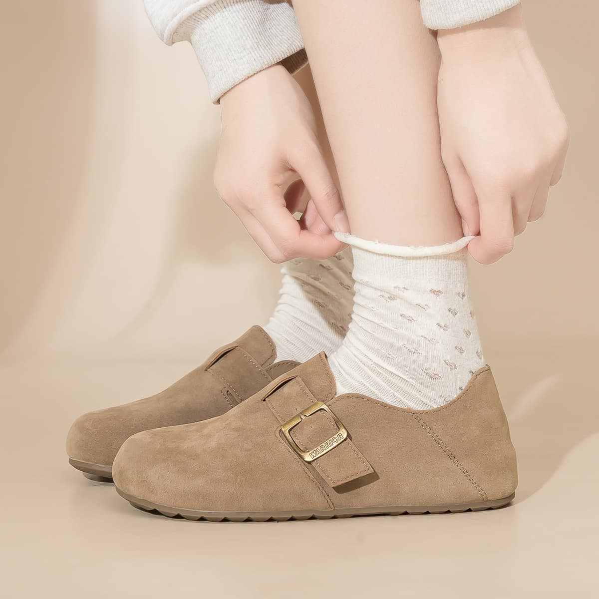 Сандалии Warrior Шов Обувь Birkenstock Женские Хаки - изображение 3