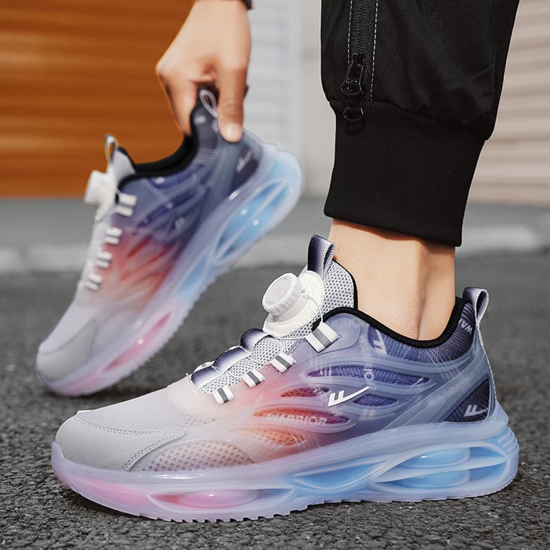 Кроссовки для бега Warrior Low Топ Беговые кроссовки Мужской Серый синий оранжевый - изображение 8