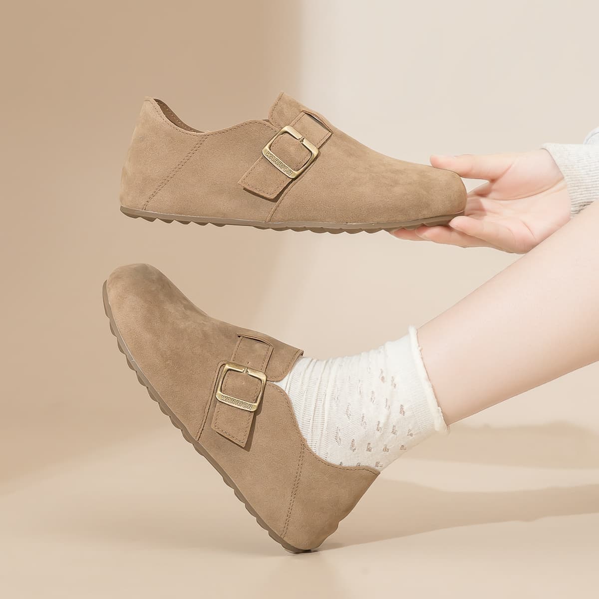 Сандалии Warrior Шов Обувь Birkenstock Женские Хаки - изображение 7
