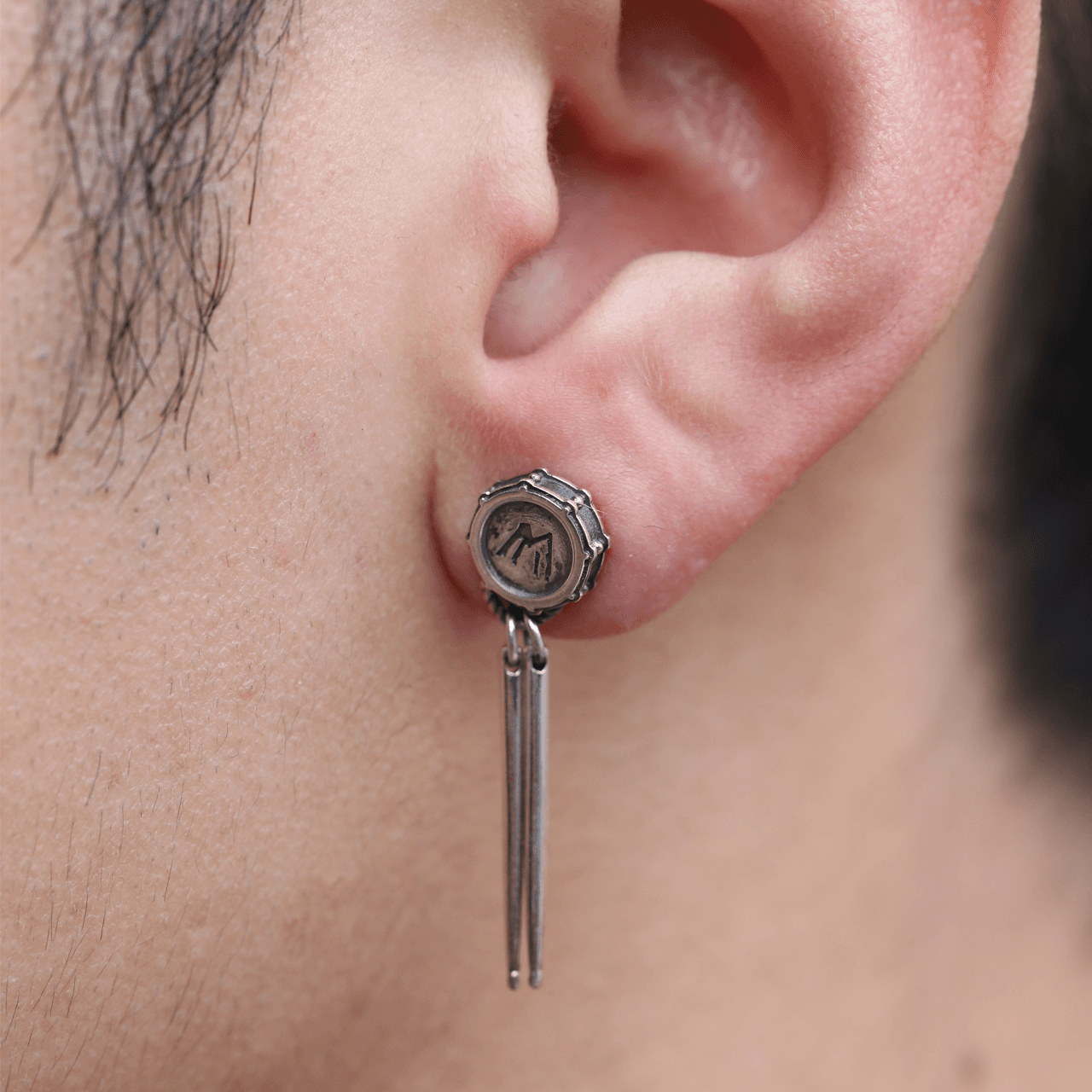 Серьги S925 Silver Drum Earrings - изображение 6