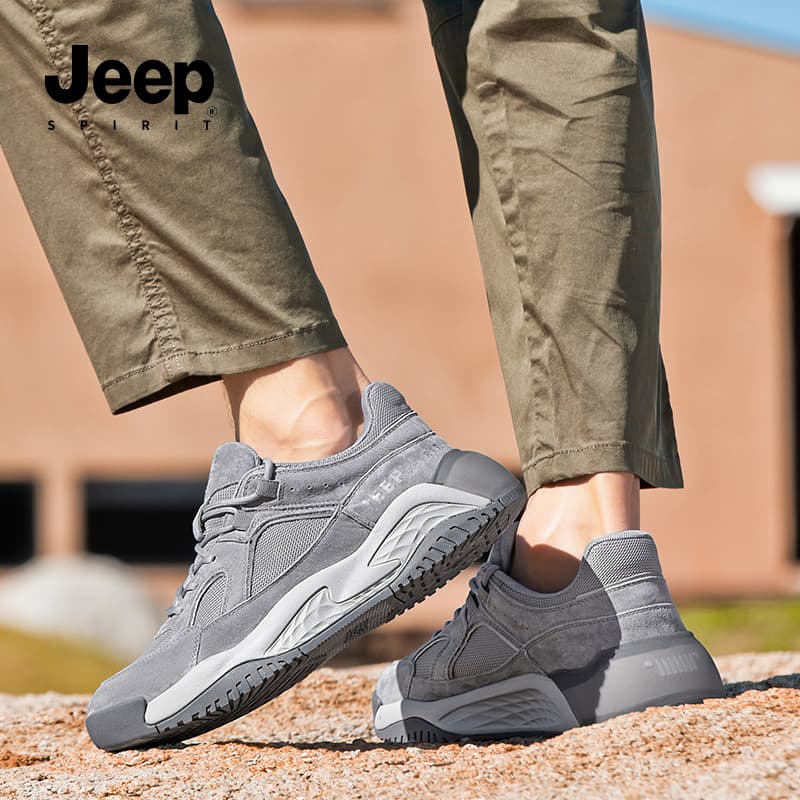 Кроссовки JEEP SPIRIT Износостойкие Дышащие Легкие Увеличивающие Высоту Низкие Кеды Мужские - изображение 14