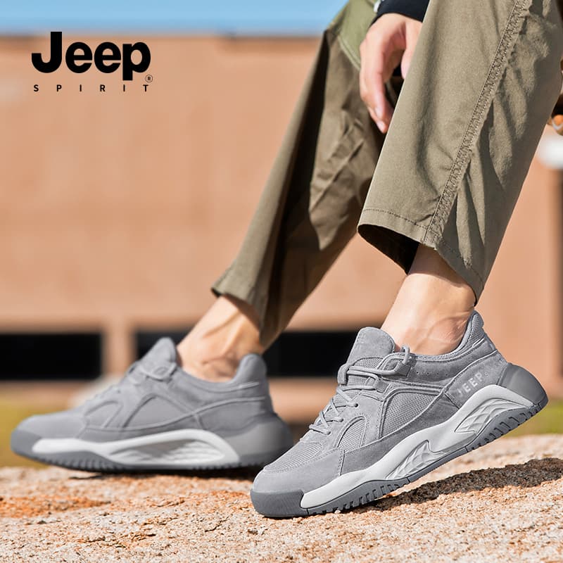 Кроссовки JEEP SPIRIT Износостойкие Дышащие Легкие Увеличивающие Высоту Низкие Кеды Мужские - изображение 10