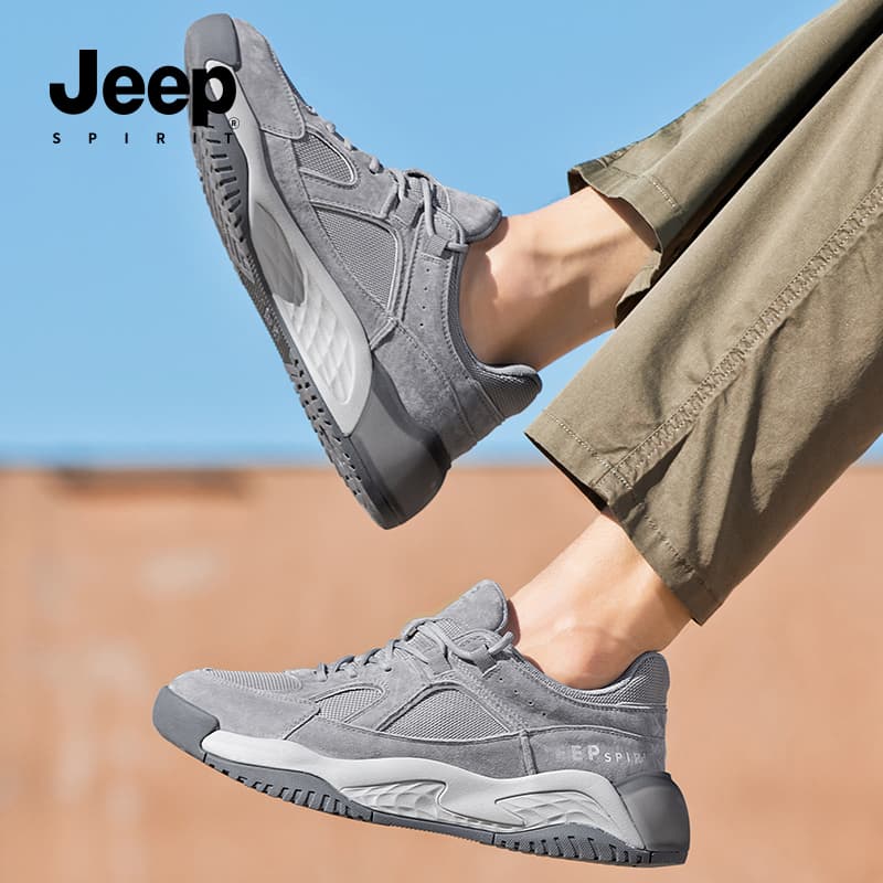 Кроссовки JEEP SPIRIT Износостойкие Дышащие Легкие Увеличивающие Высоту Низкие Кеды Мужские - изображение 9
