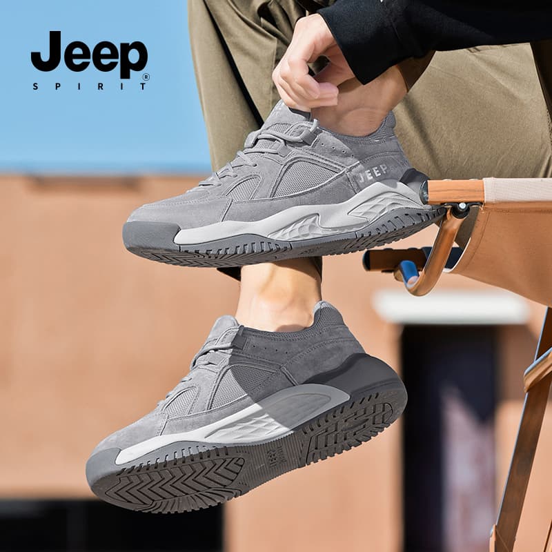 Кроссовки JEEP SPIRIT Износостойкие Дышащие Легкие Увеличивающие Высоту Низкие Кеды Мужские - изображение 8