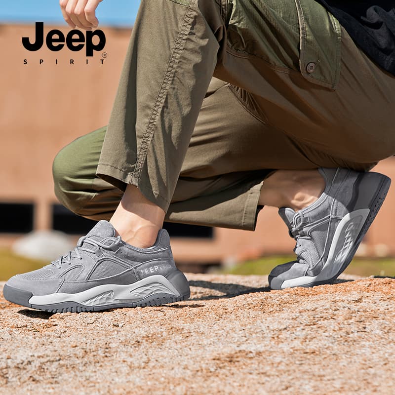 Кроссовки JEEP SPIRIT Износостойкие Дышащие Легкие Увеличивающие Высоту Низкие Кеды Мужские - изображение 11