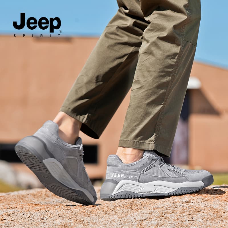 Кроссовки JEEP SPIRIT Износостойкие Дышащие Легкие Увеличивающие Высоту Низкие Кеды Мужские - изображение 12