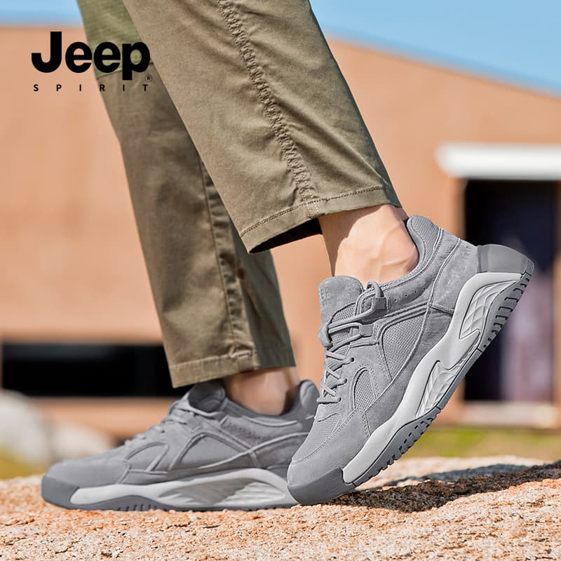 Кроссовки JEEP SPIRIT Износостойкие Дышащие Легкие Увеличивающие Высоту Низкие Кеды Мужские - изображение 16