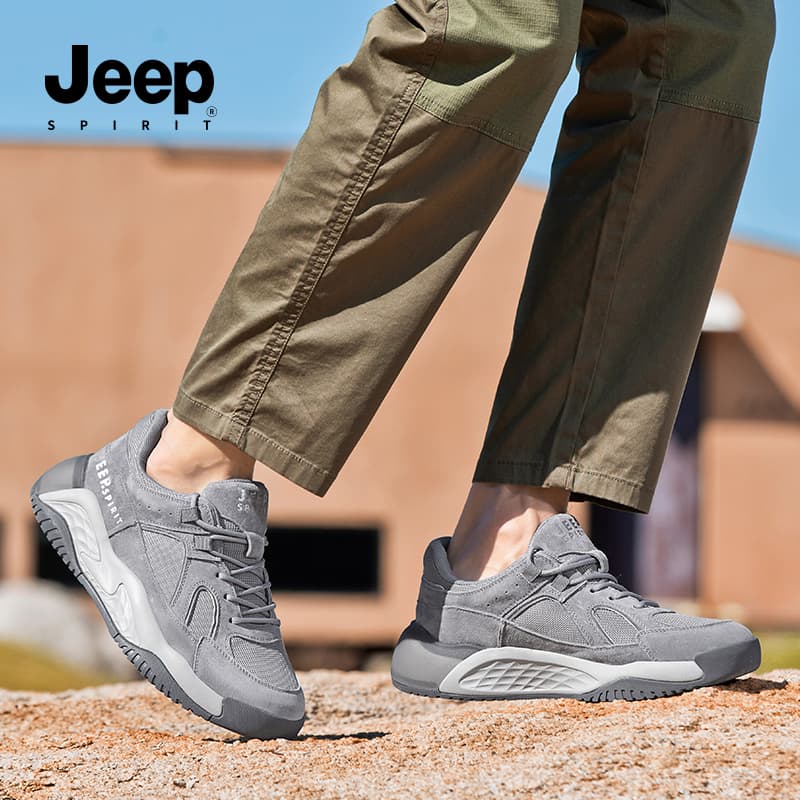 Кроссовки JEEP SPIRIT Износостойкие Дышащие Легкие Увеличивающие Высоту Низкие Кеды Мужские - изображение 13
