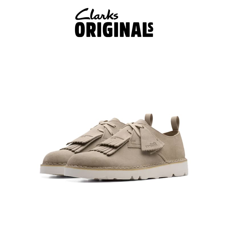 Кроссовки ENGINEERED GARMENTS x Clarks Спилок коровья кожа Низкий Топ Повседневная обувь Мужская Песочный - изображение 3