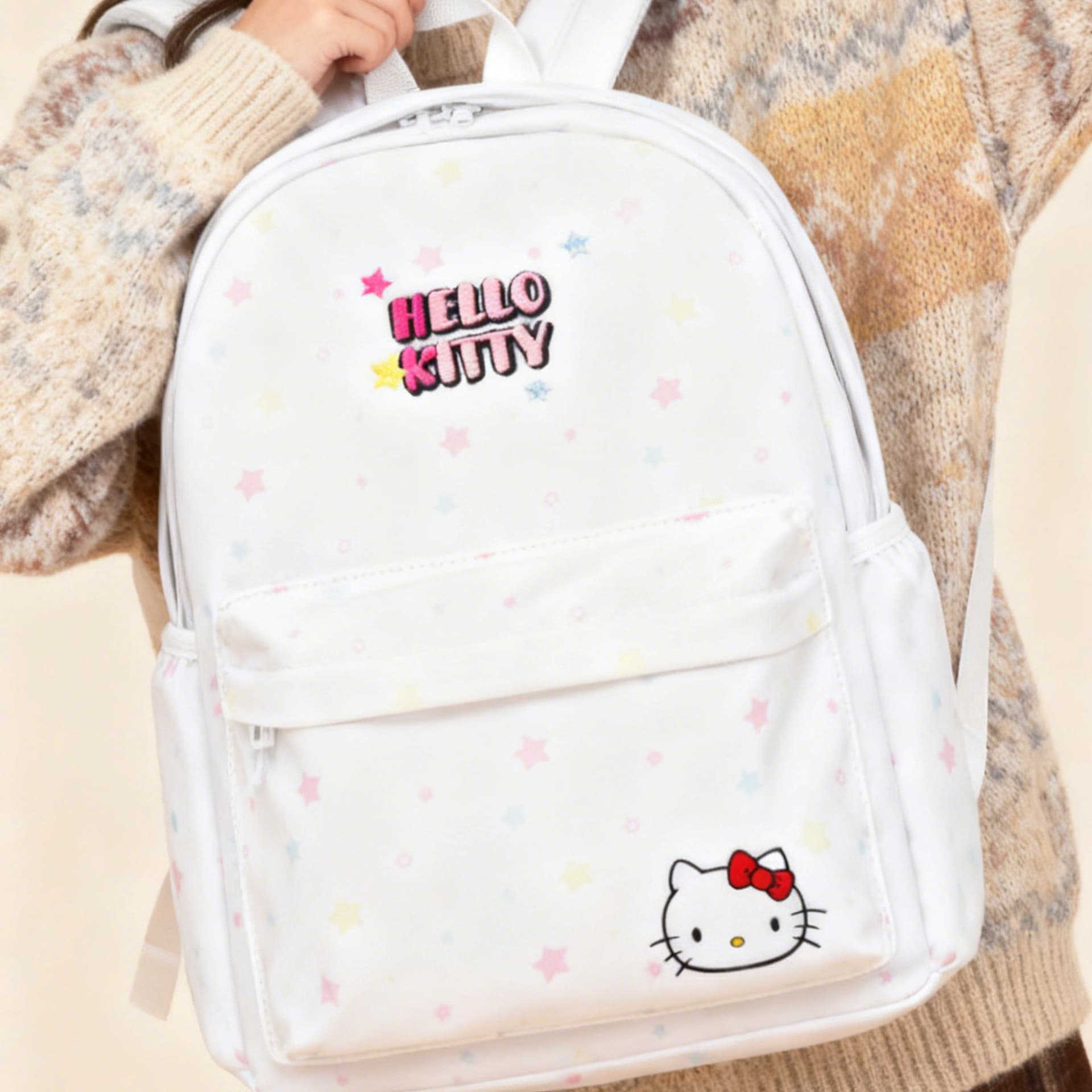Рюкзак Sanrio Hello Kitty Полиэстеровый Рюкзак Женский Белый - изображение 6