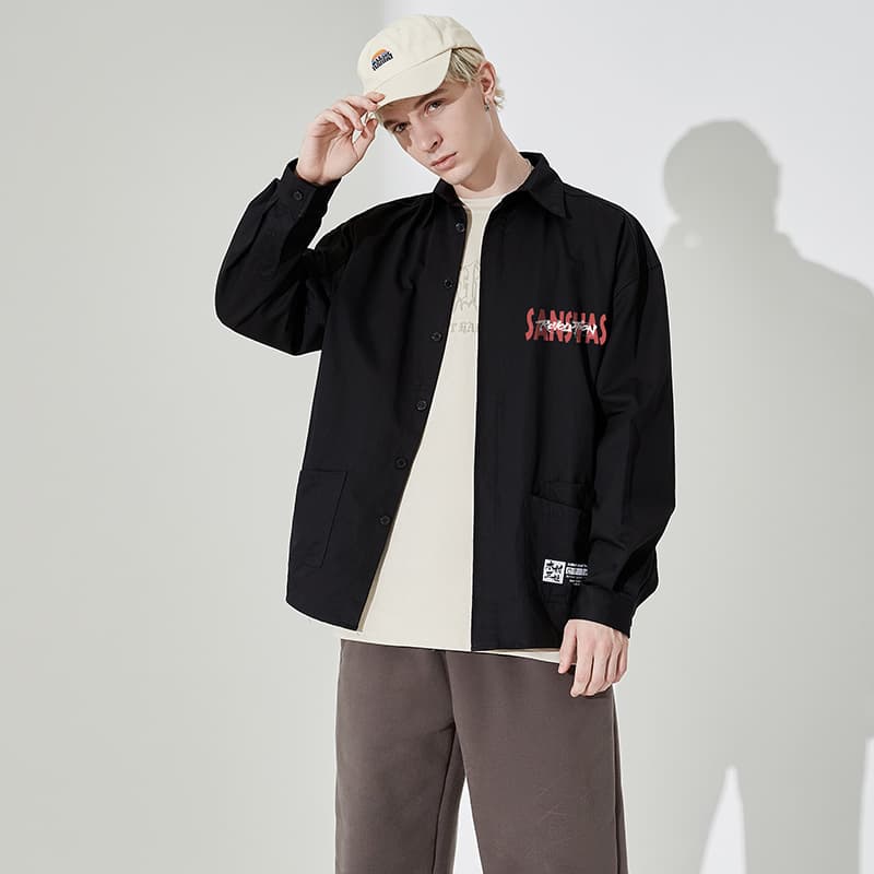 Рубашка Kimura Sansha Cross Letter Print Shirt - изображение 4