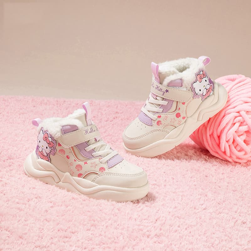 Кроссовки Sanrio Hello Kitty Мультяшные удобные противоскользящие амортизирующие износостойкие дышащие легкие кроссовки мид-топ для детей и подростков - изображение 6