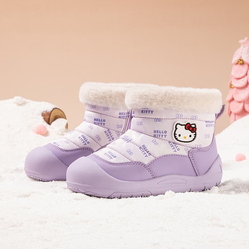 Sanrio Hello Kitty Плюшевые модные милые утепленные универсальные удобные детские зимние сапоги унисекс - изображение 5