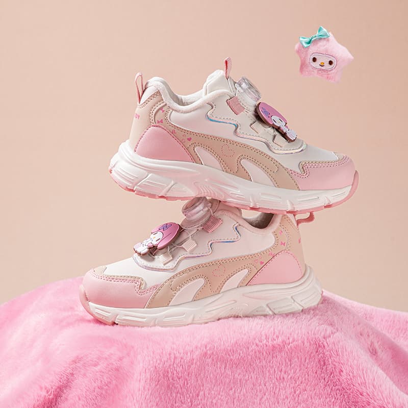 Кроссовки Sanrio My Melody Удобный Повседневный Минималистичный Мультяшный Универсальный Спорт & Фитнес С утеплителем Утолщенный Мальчики и девочки Осень и зима Износостойкий Oтскок Легкий Амортизация Термический Баланс Лоу-топы Детские беговые кроссовки - изображение 9