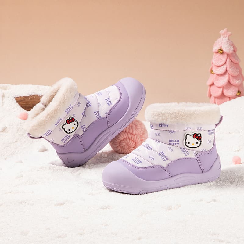 Sanrio Hello Kitty Плюшевые модные милые утепленные универсальные удобные детские зимние сапоги унисекс - изображение 4