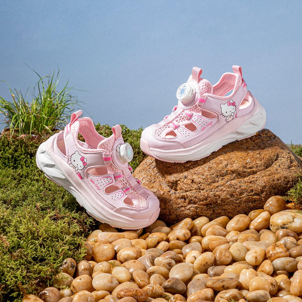 Сандалии Санрио Hello Kitty Hello Kitty Износостойкий Отскок Дышащий Легкий Амортизация Увеличение высоты - изображение 5