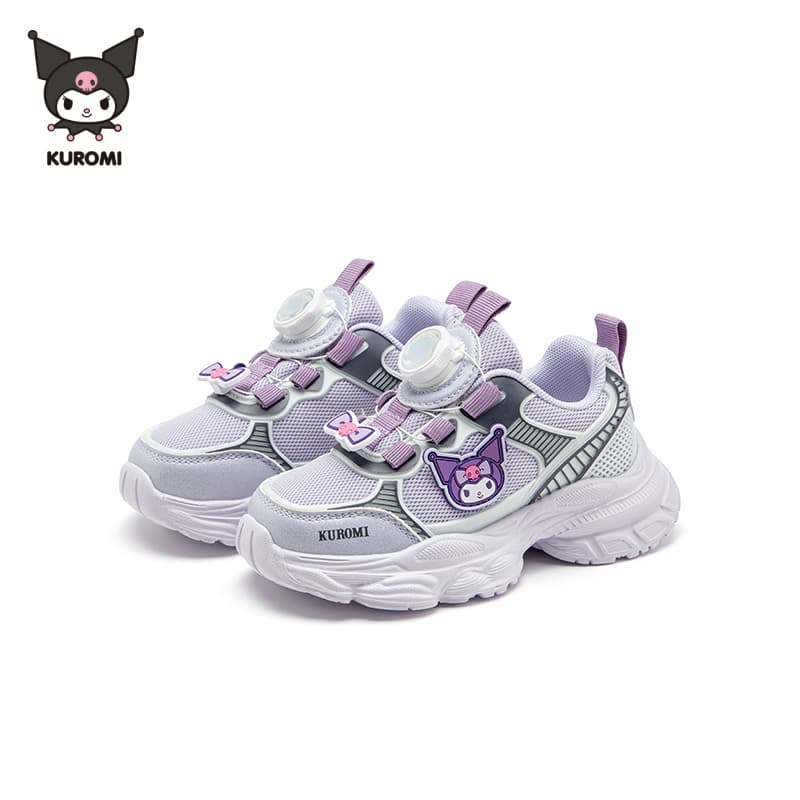 Кроссовки Sanrio Kuromi Куроми Дышащие детские беговые кроссовки с сеткой, противоскользящие, анти-удар, износостойкие, с амортизацией, легкие, низкие - изображение 3