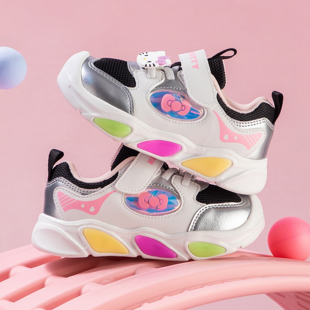 Кроссовки Sanrio Hello Kitty Детские беговые кроссовки Low Top Unisex - изображение 4