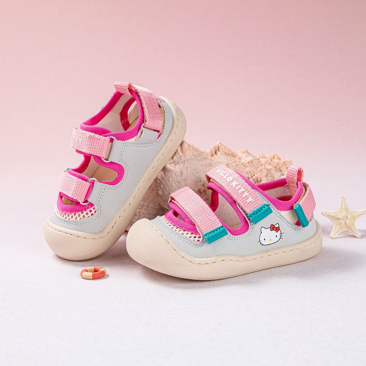 Сандалии Санрио Hello Kitty Hello Kitty Износостойкий Отскок Дышащий Легкий Амортизация Увеличение высоты - изображение 5