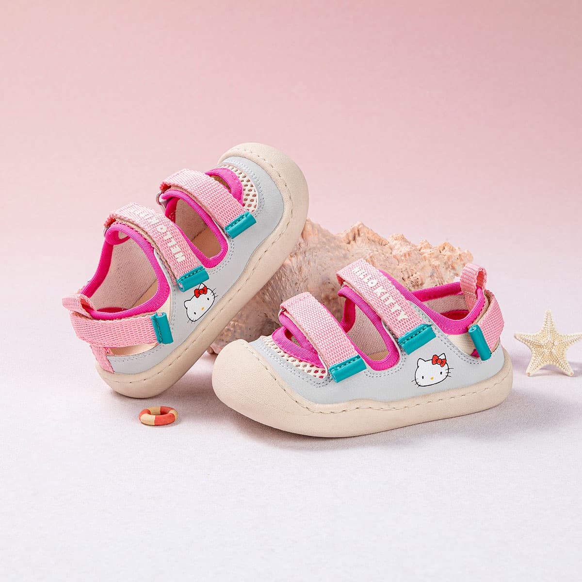 Сандалии Санрио Hello Kitty Hello Kitty Износостойкий Отскок Дышащий Легкий Амортизация Увеличение высоты - изображение 4