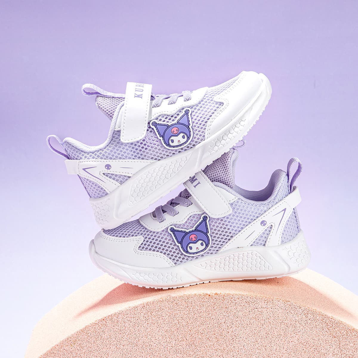 Кроссовки Sanrio x Куроми Дышащие детские кроссовки с мультяшным рисунком, модные, удобные, универсальные, для весны и лета - изображение 5