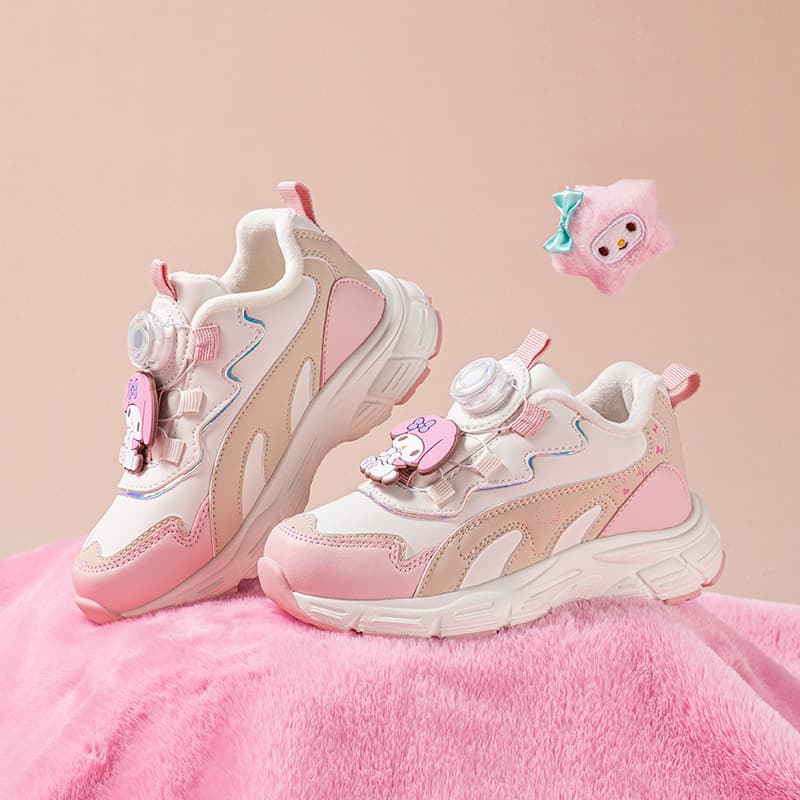 Кроссовки Sanrio My Melody Удобный Повседневный Минималистичный Мультяшный Универсальный Спорт & Фитнес С утеплителем Утолщенный Мальчики и девочки Осень и зима Износостойкий Oтскок Легкий Амортизация Термический Баланс Лоу-топы Детские беговые кроссовки - изображение 8