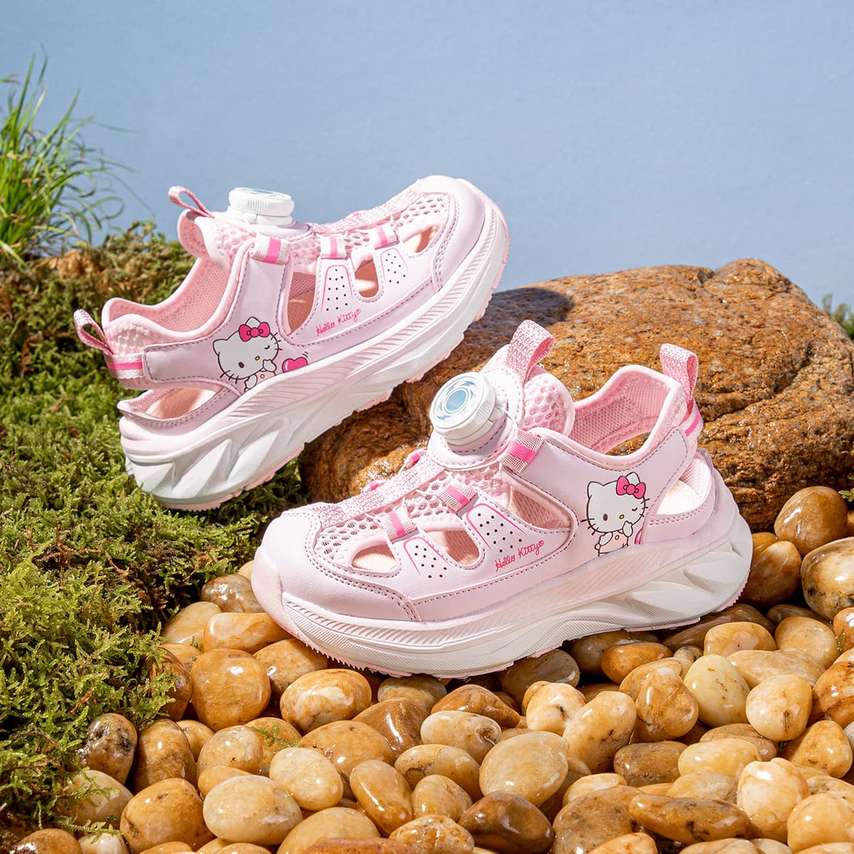 Сандалии Санрио Hello Kitty Hello Kitty Износостойкий Отскок Дышащий Легкий Амортизация Увеличение высоты - изображение 4