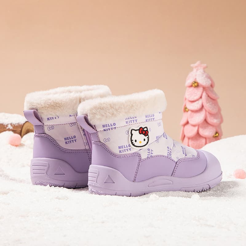 Sanrio Hello Kitty Плюшевые модные милые утепленные универсальные удобные детские зимние сапоги унисекс - изображение 6