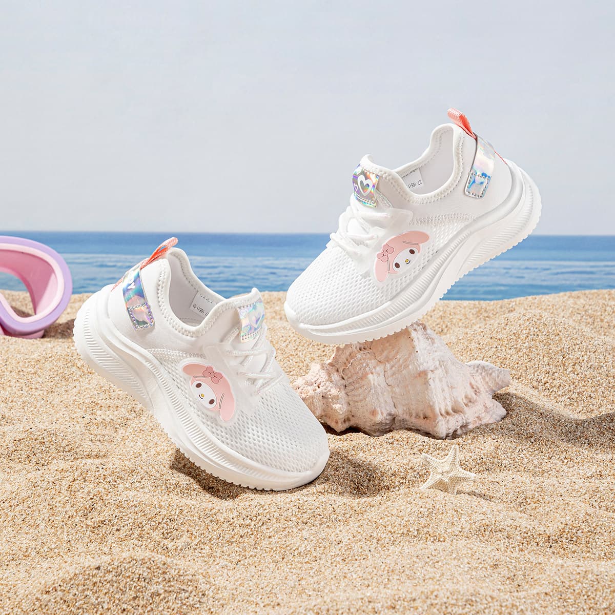 Кроссовки Sanrio Hello Kitty Слипоны с сетчатым верхом Повседневные удобные универсальные кроссовки для мальчиков и девочек Лоу-топы с амортизацией и противоскользящей подошвой - изображение 5