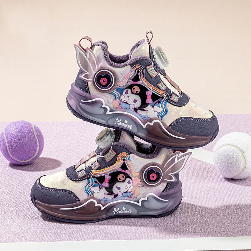Кроссовки Sanrio x Куроми Мягкий отскок Модный Минималистичный Милый Мультяшный Универсальный Повседневный Спорт & Фитнес С утеплителем Утолщенный Осень и зима Износостойкий Oтскок Легкий Амортизация Термозащитный Баланс Лоу-топы Детские беговые кроссовки - изображение 6