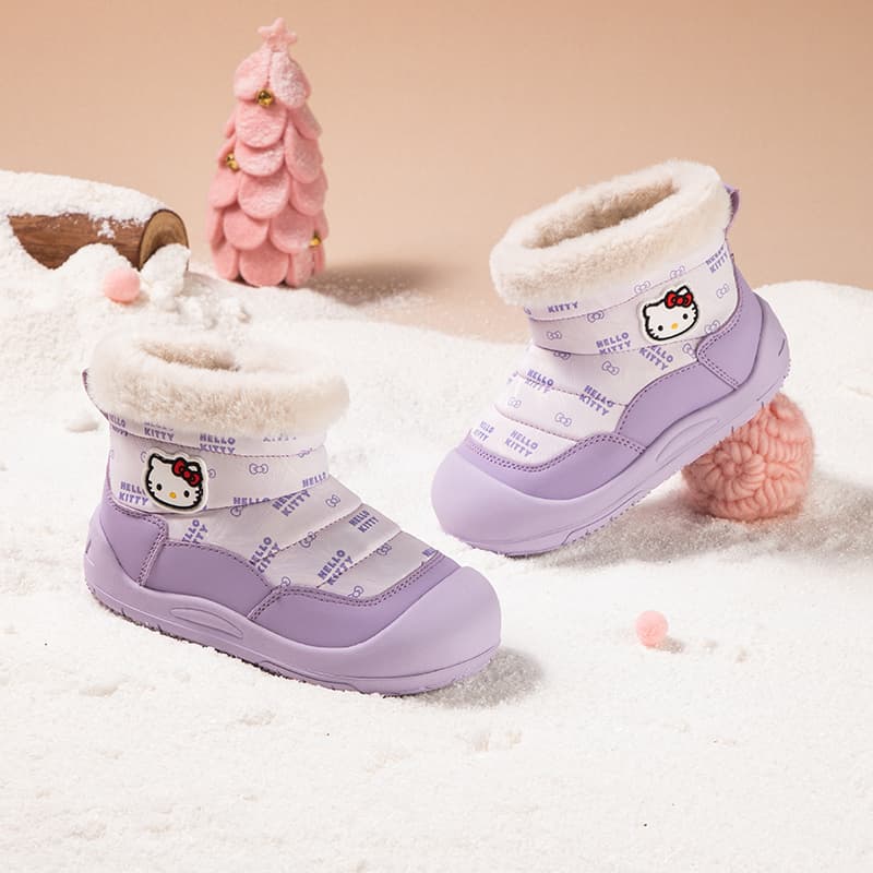 Sanrio Hello Kitty Плюшевые модные милые утепленные универсальные удобные детские зимние сапоги унисекс - изображение 7