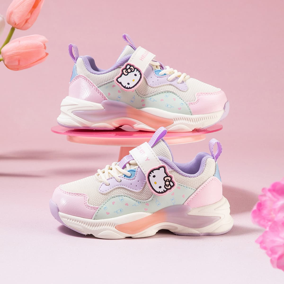 Кроссовки Санрио Hello Kitty Детские беговые кроссовки Low Топ Preschool - изображение 5