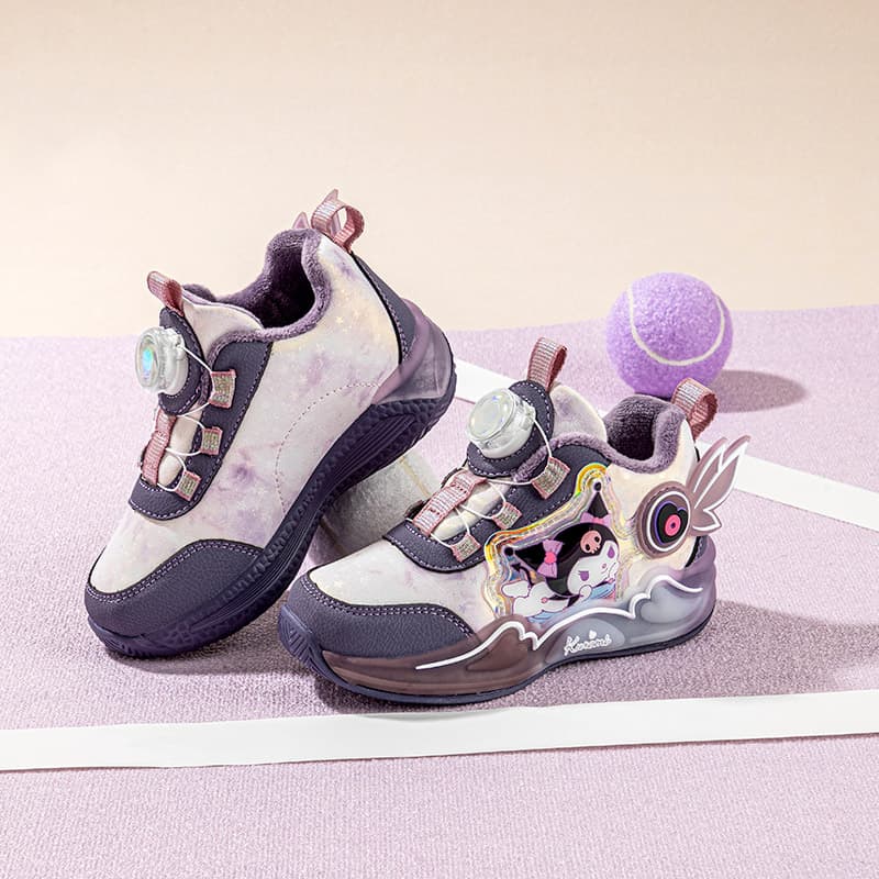 Кроссовки Sanrio x Куроми Мягкий отскок Модный Минималистичный Милый Мультяшный Универсальный Повседневный Спорт & Фитнес С утеплителем Утолщенный Осень и зима Износостойкий Oтскок Легкий Амортизация Термозащитный Баланс Лоу-топы Детские беговые кроссовки - изображение 4