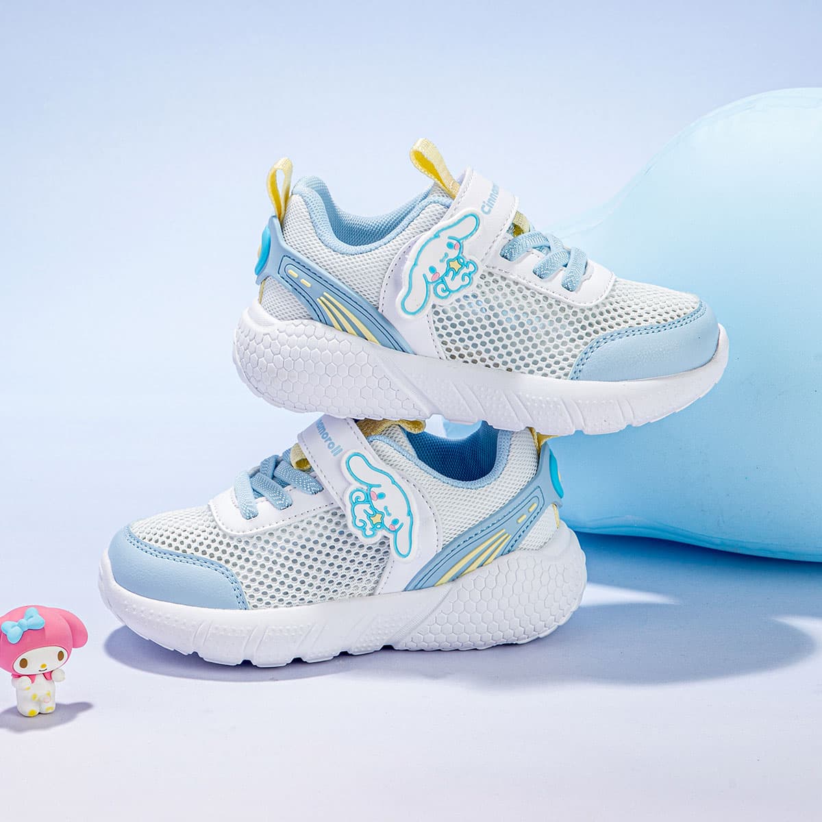 Кроссовки Sanrio x Cinnamoroll Спортивные кроссовки для детей с сетчатым верхом, универсальные, удобные, легкие, с амортизацией и противоскользящей подошвой - изображение 6