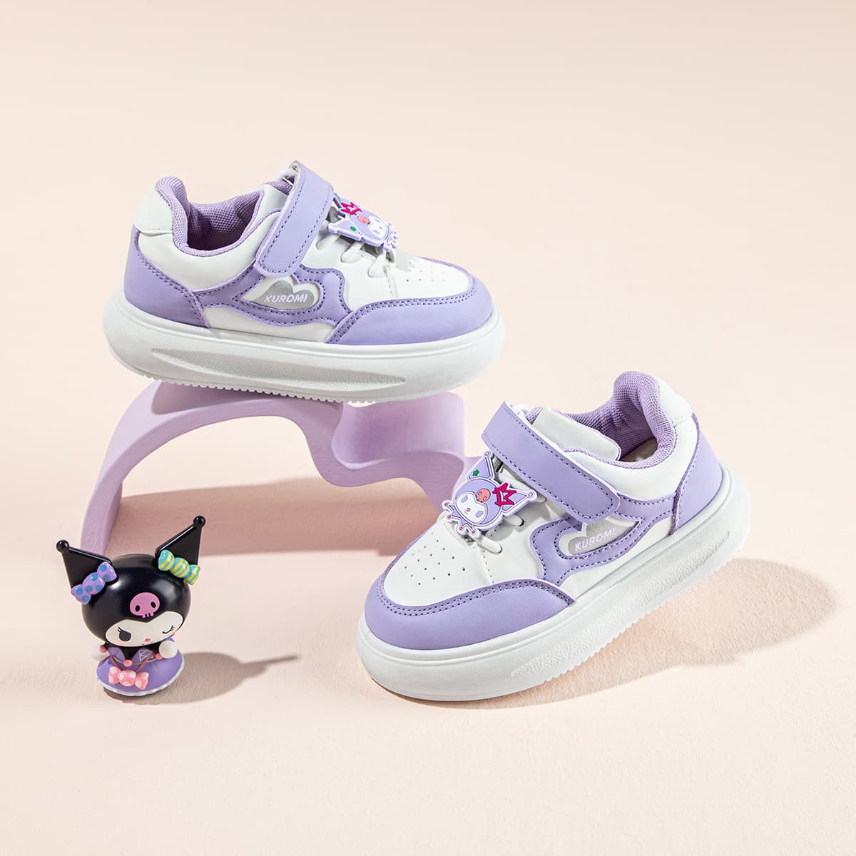 Кроссовки Sanrio Hello Kitty Спортивные кроссовки для мальчиков и девочек с мультяшным рисунком, универсальные, легкие, повседневные, с технологией отскока, увеличивающие рост, износостойкие, дышащие, противоскользящие, низкие - изображение 6