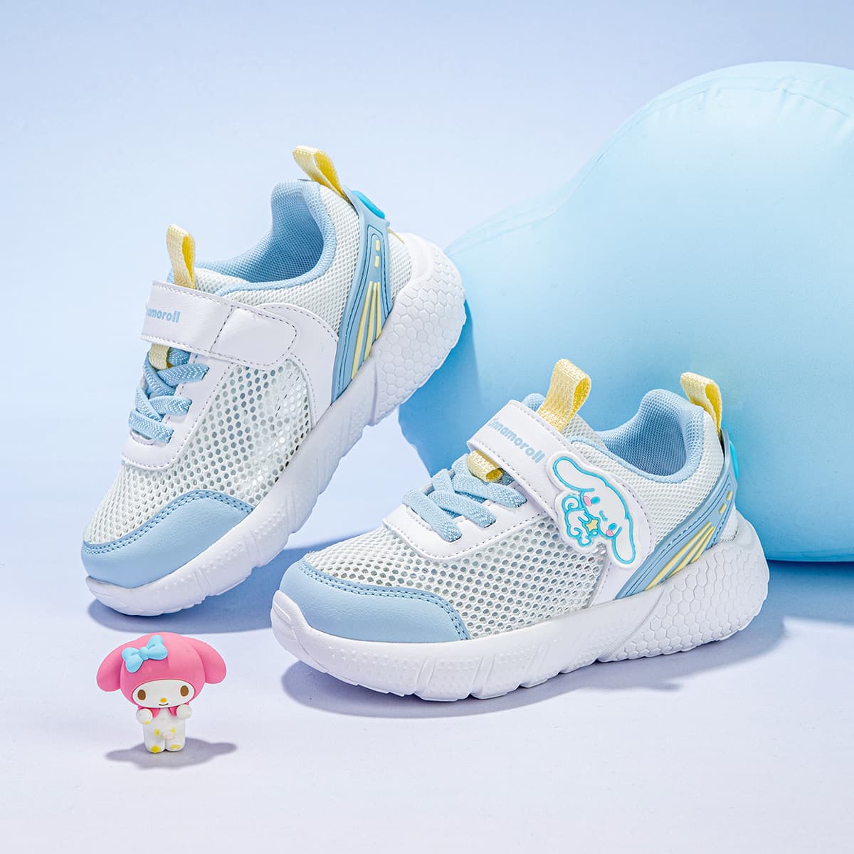 Кроссовки Sanrio x Cinnamoroll Спортивные кроссовки для детей с сетчатым верхом, универсальные, удобные, легкие, с амортизацией и противоскользящей подошвой - изображение 5