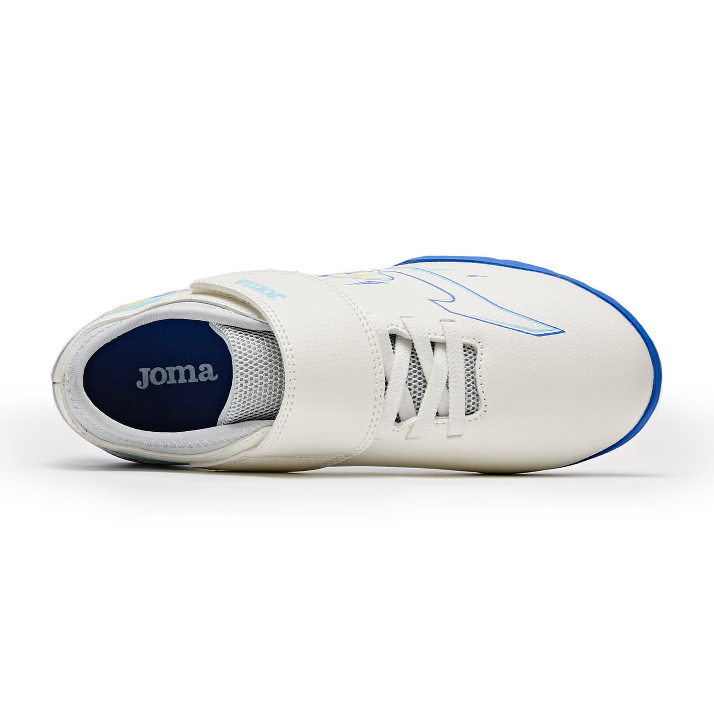 Бутсы Joma Детские футбольные бутсы Low Топ Белый и синий цвет Kids - изображение 4
