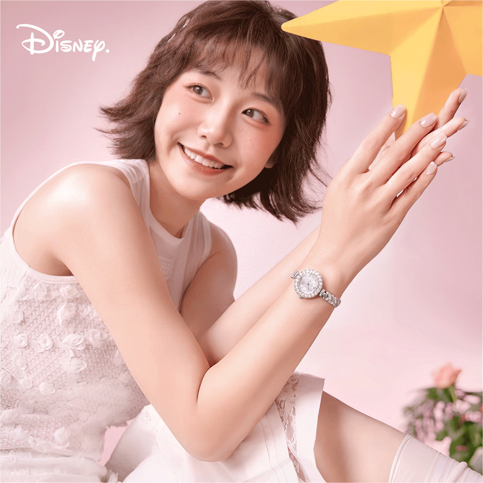 Часы Disney Кварцевый механизм механизм часы с шнуровкой женские часы перламутровый циферблат - изображение 2