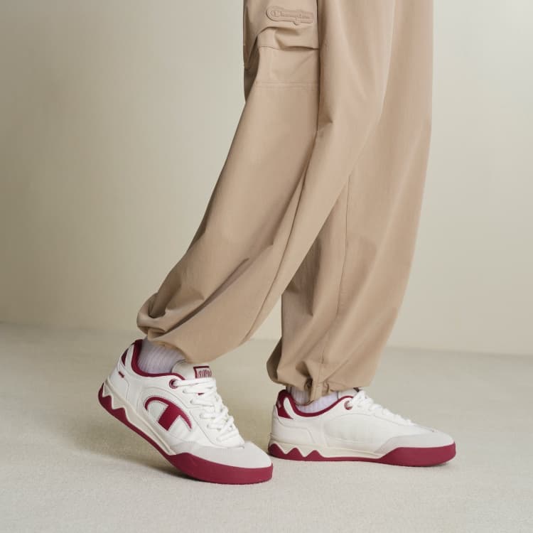 Кроссовки Champion Skate Shoes Low-Top Молочно-белый Лавовый красный Мужской - изображение 6